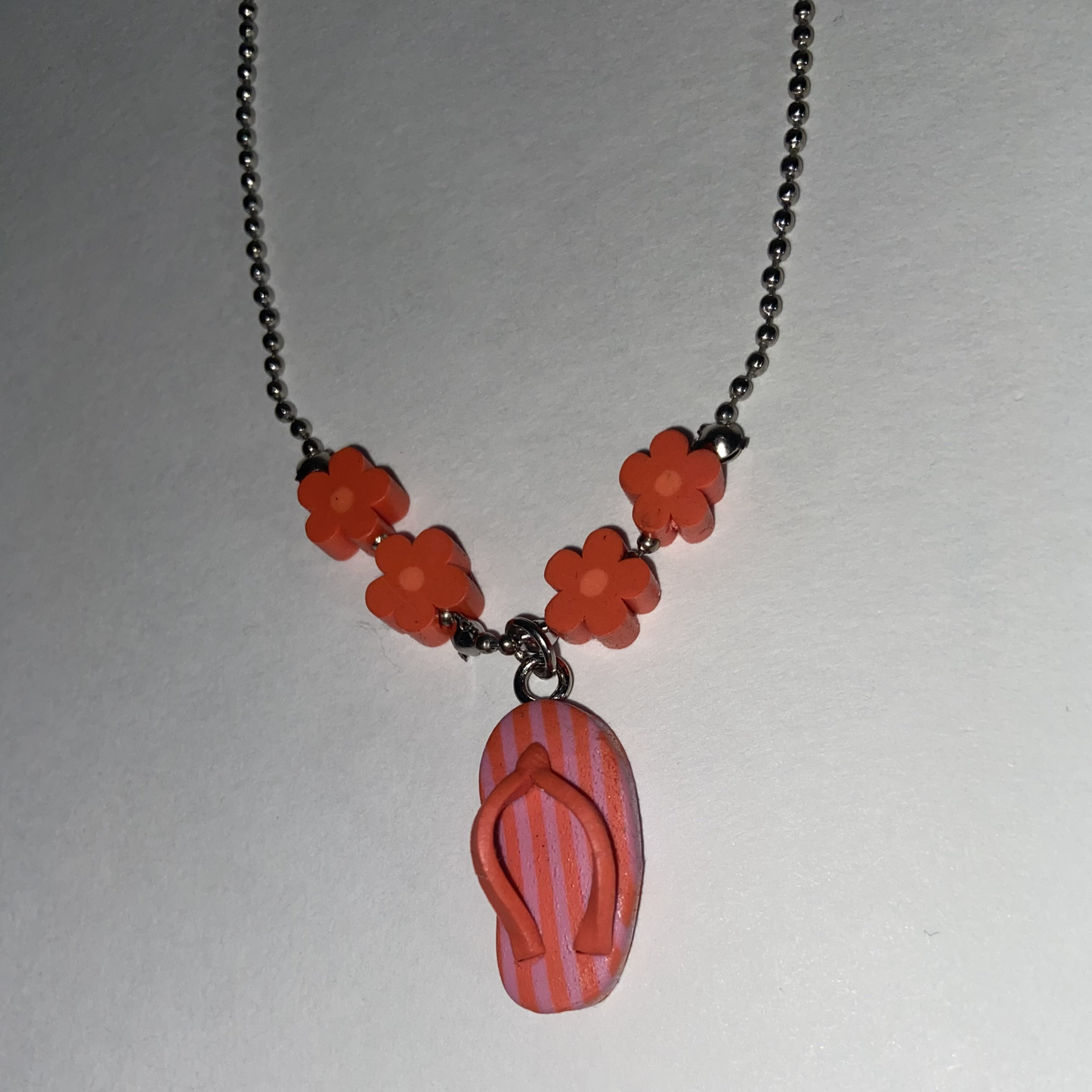 Summer Flip Flop & Flower Necklace