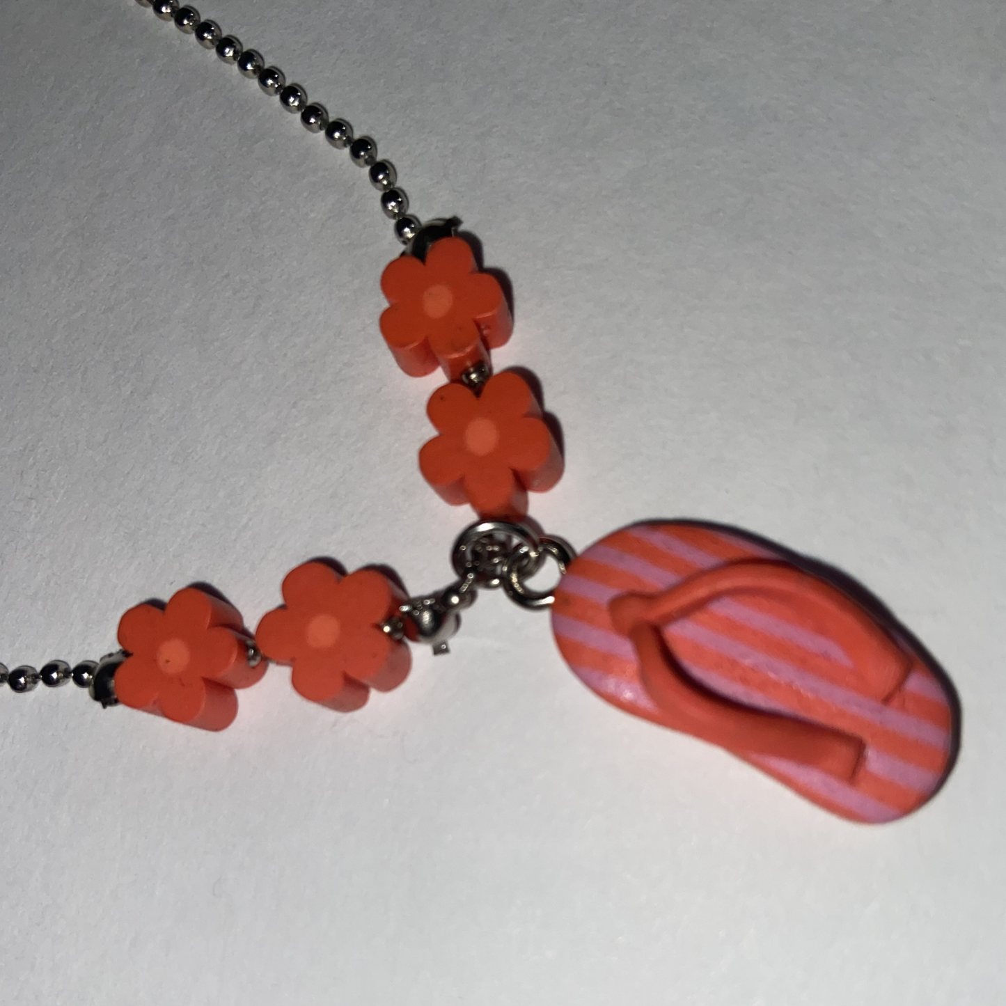 Summer Flip Flop & Flower Necklace