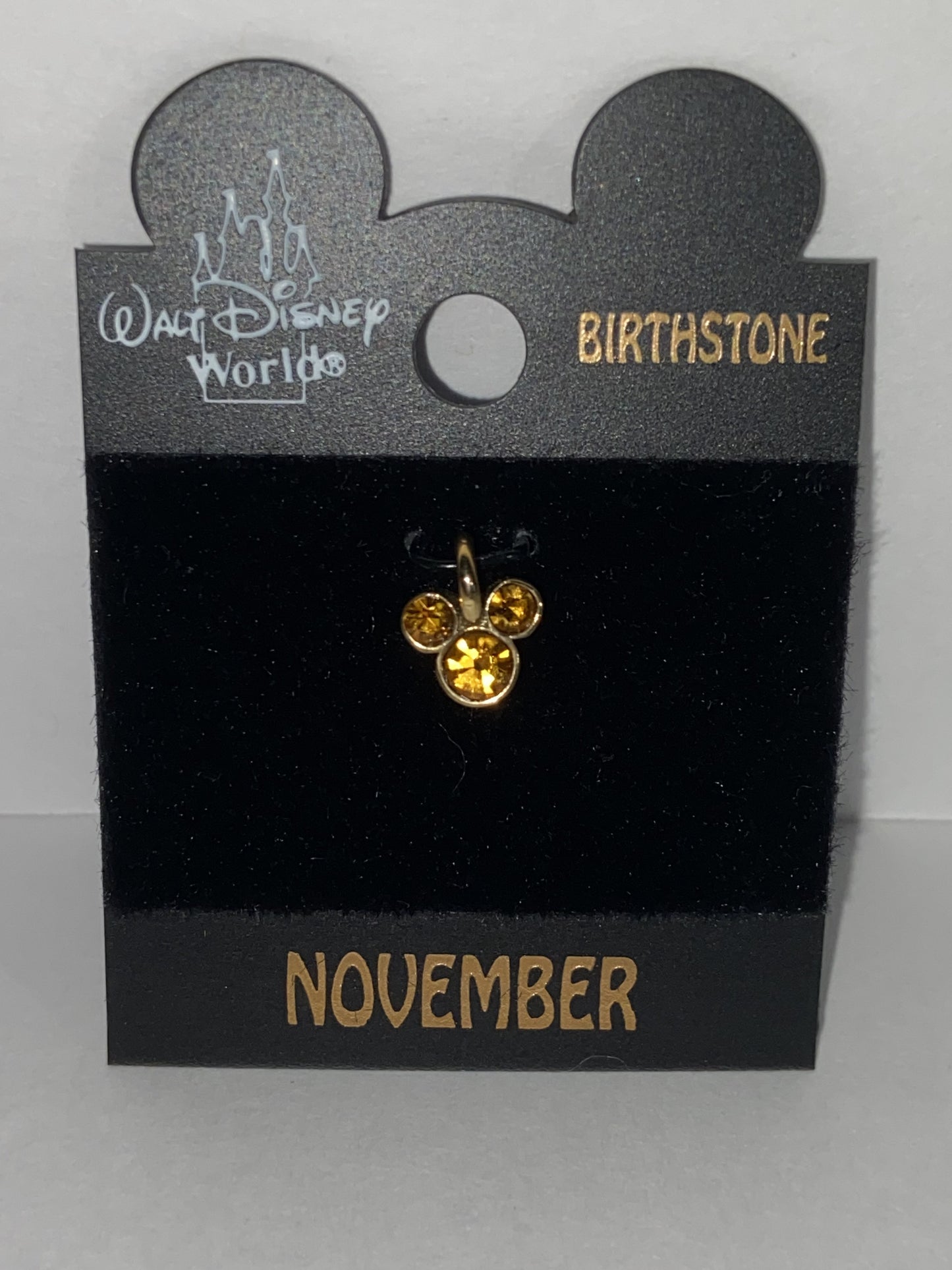 Vintage Disney World Topaz November Birthstone Charm