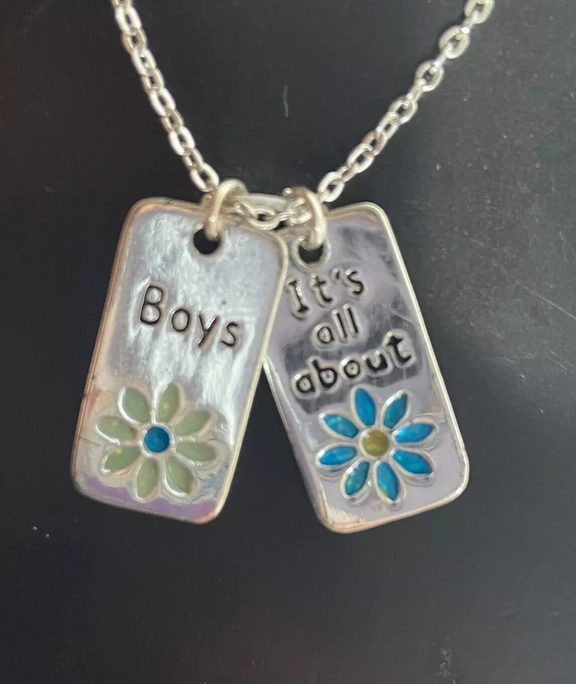 Vintage No Boundaries Dog Tag Necklace