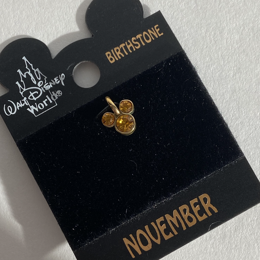 Vintage Disney World Topaz November Birthstone Charm