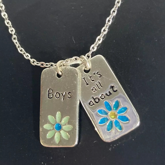 Vintage No Boundaries Dog Tag Necklace